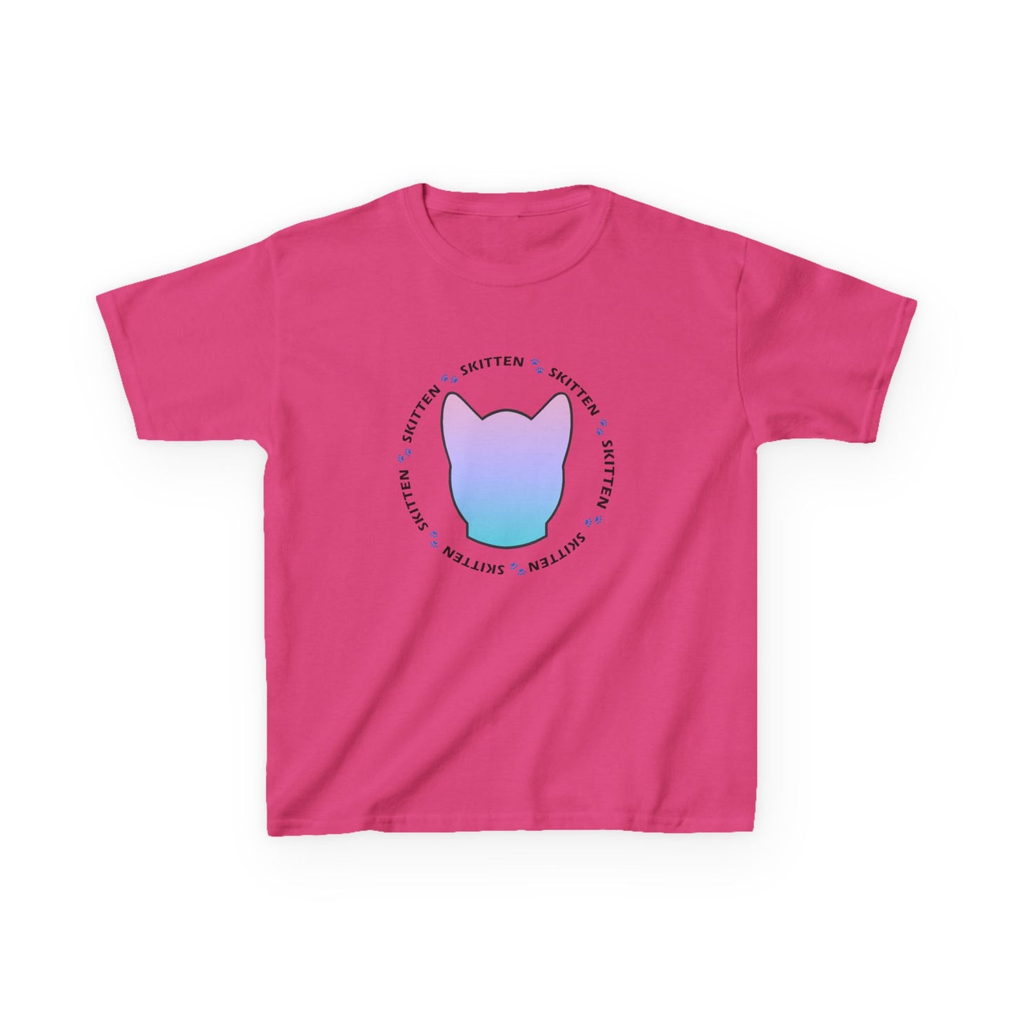 Skitten Cute Skitten Kids Tee - Trendy Cotton T-Shirt for Young Cat Lovers