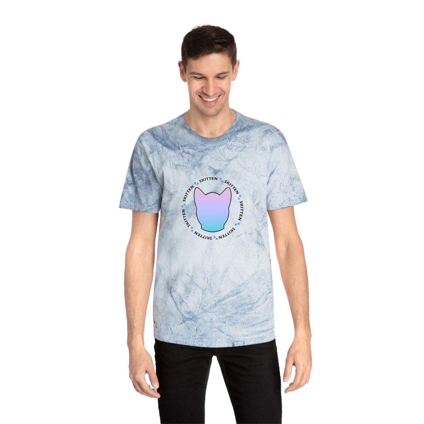 Skitten Unisex Color Blast T-Shirt - Trendy Graphic Tee for Cat Lovers