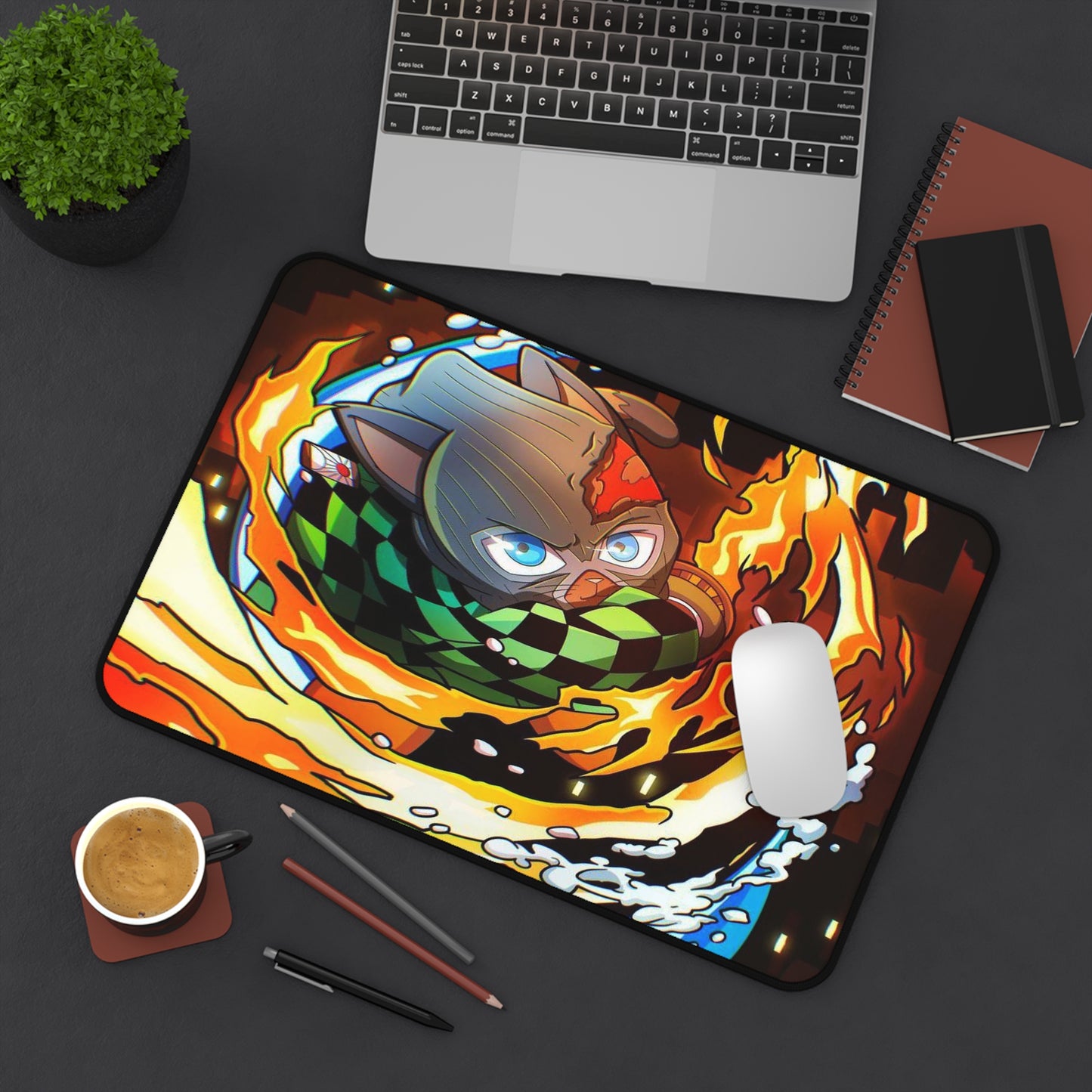 Skitten Desk Mat - FatalPen Collection - DemonSlayer Skitten