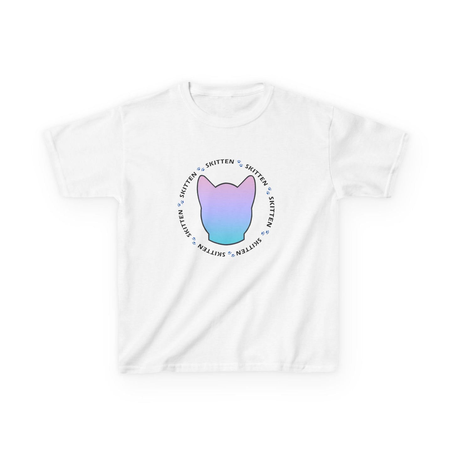 Skitten Cute Skitten Kids Tee - Trendy Cotton T-Shirt for Young Cat Lovers