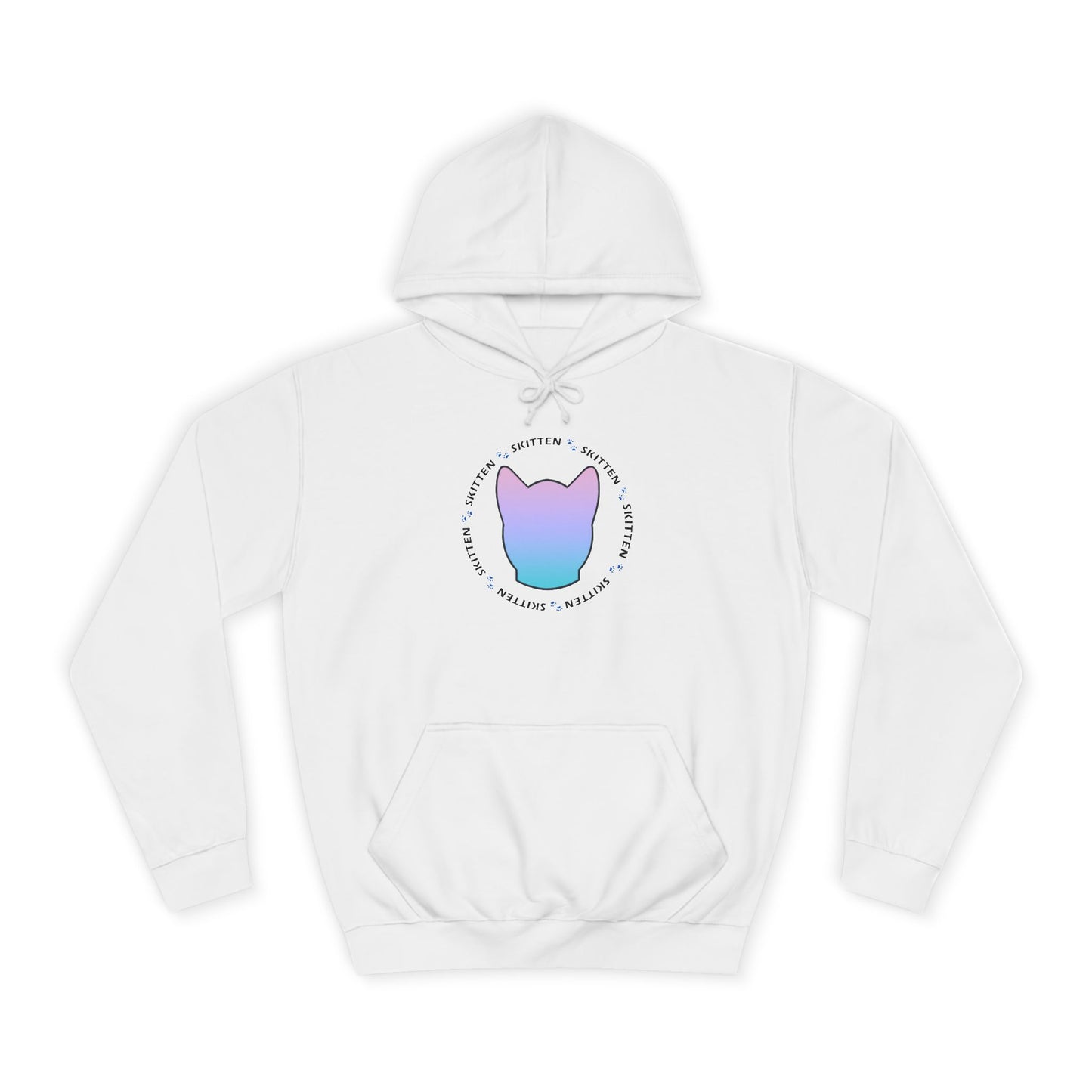Skitten College Hoodie with Playful Cat Design - Comfortable & Stylish for Students