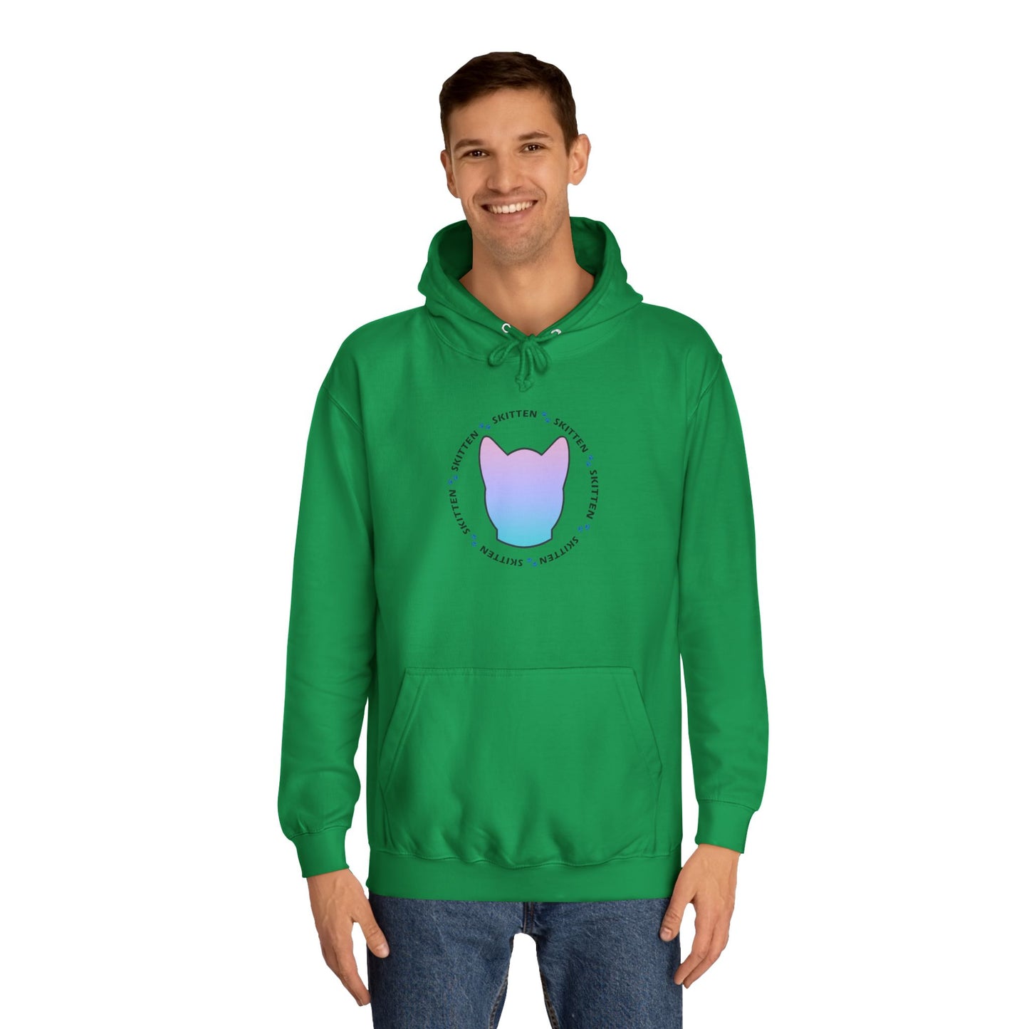 Skitten College Hoodie with Playful Cat Design - Comfortable & Stylish for Students