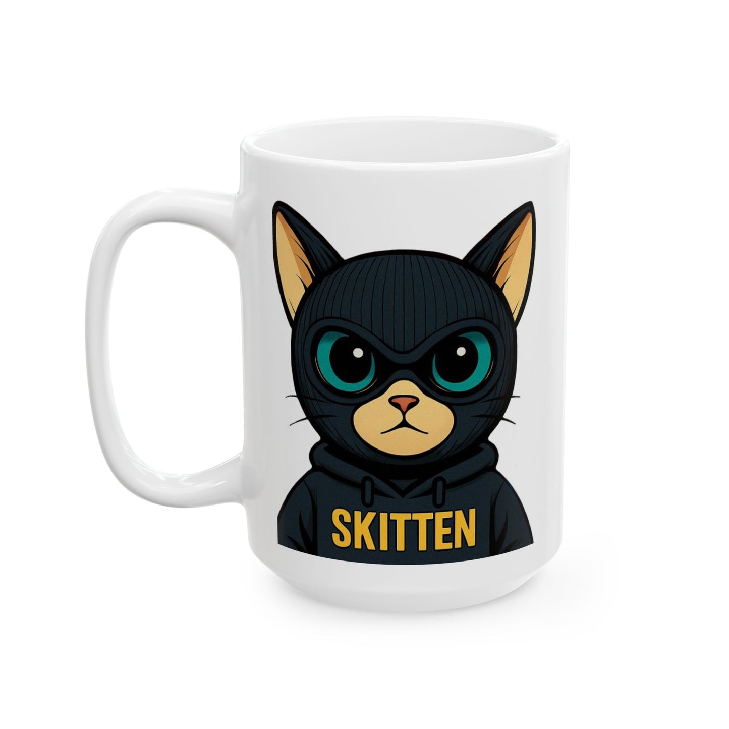 Skitten Inspirational Quote Ceramic Mug - Logo + #SaveTheKittens