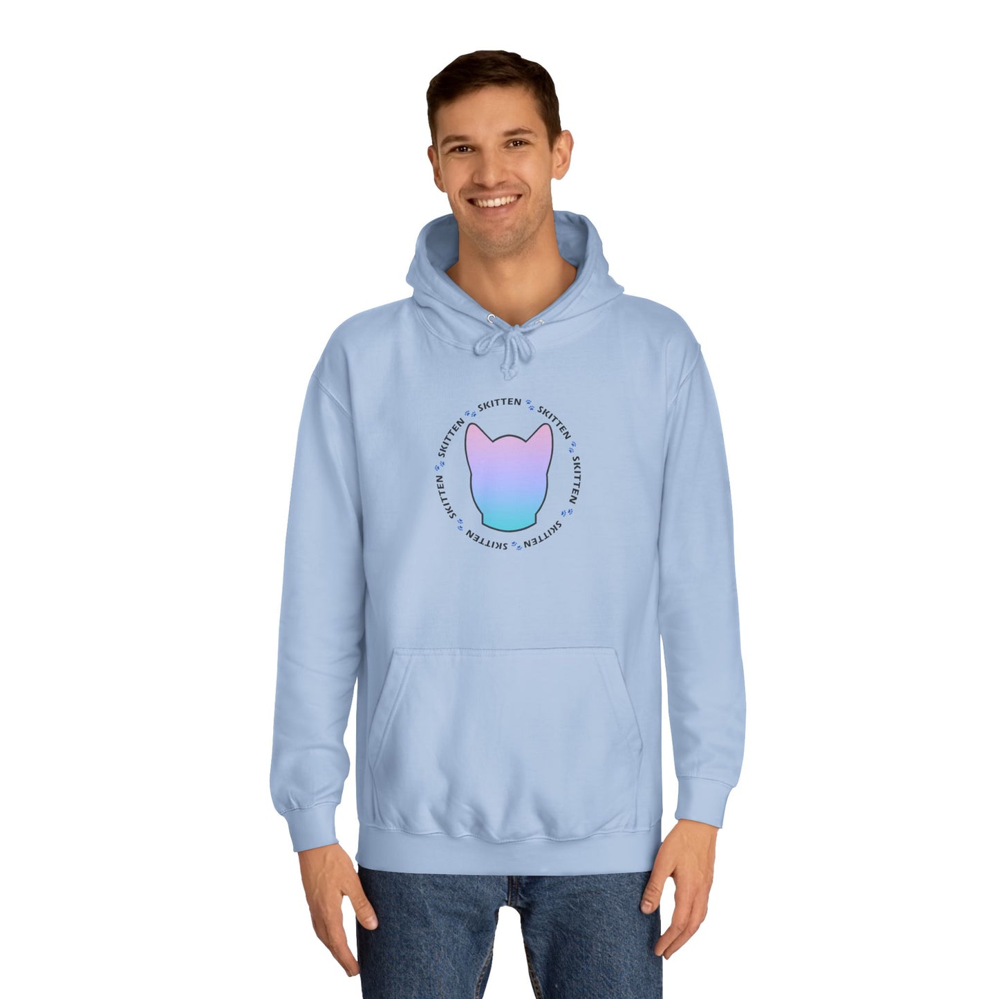 Skitten College Hoodie with Playful Cat Design - Comfortable & Stylish for Students