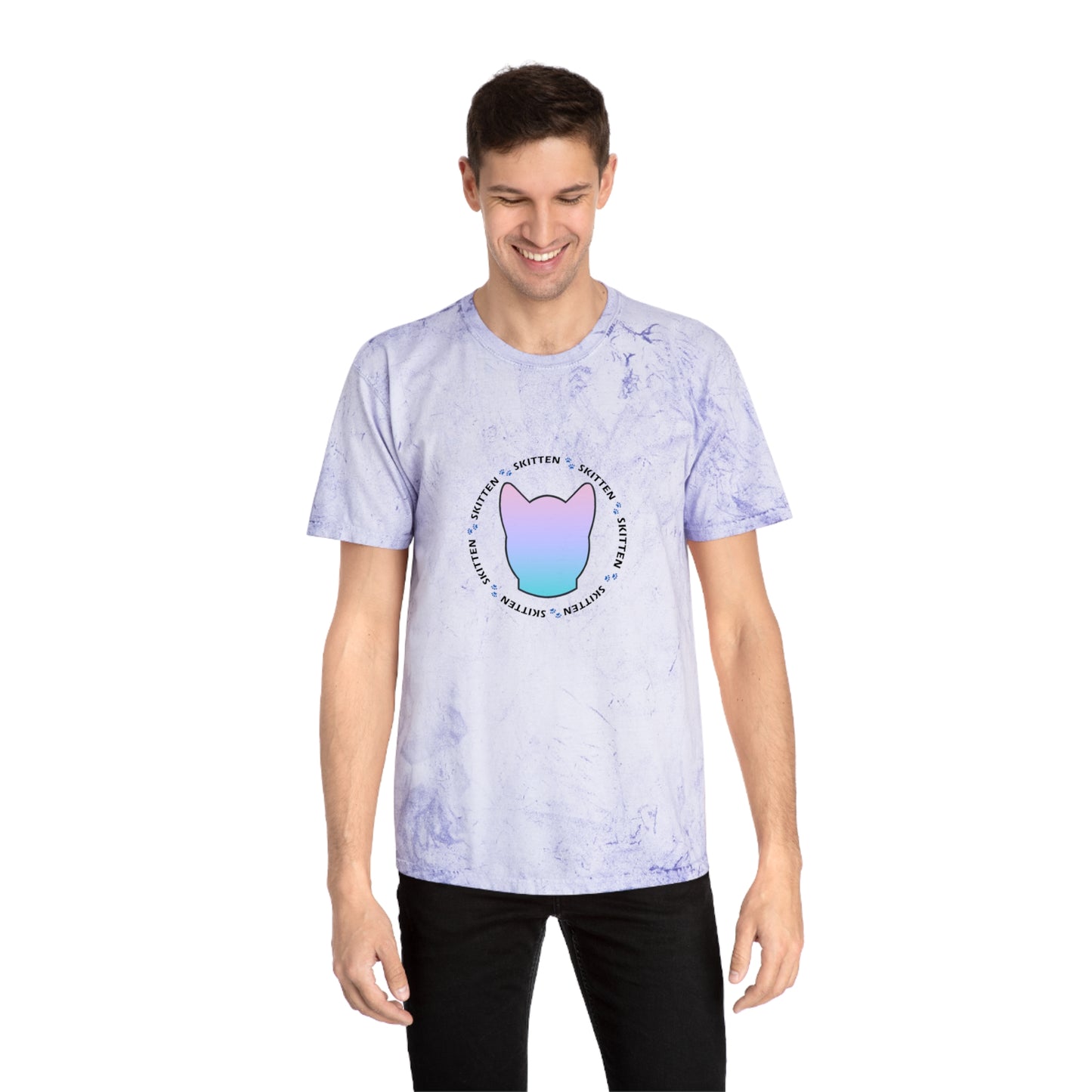 Skitten Unisex Color Blast T-Shirt - Trendy Graphic Tee for Cat Lovers
