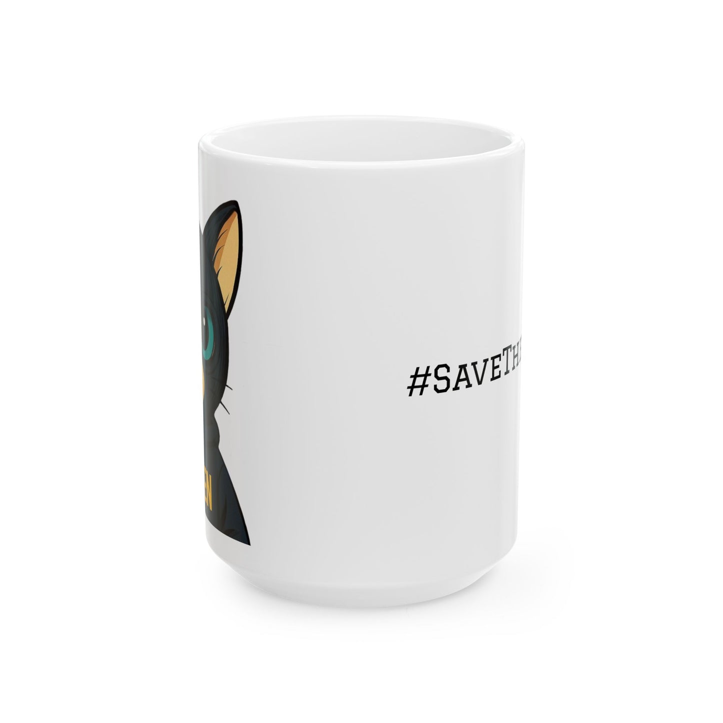 Skitten Inspirational Quote Ceramic Mug - Logo + #SaveTheKittens