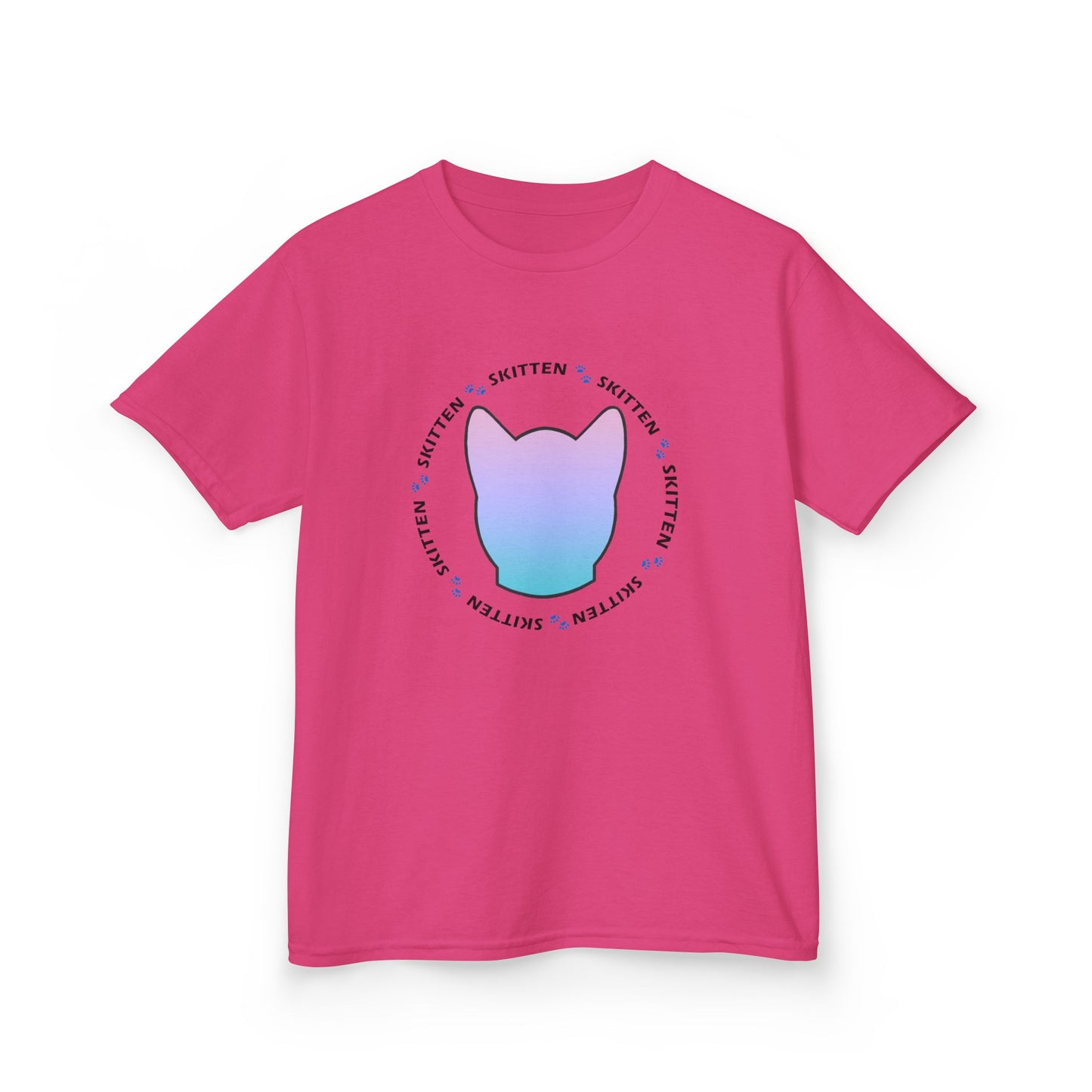 Skitten Cute Skitten Kids Tee - Trendy Cotton T-Shirt for Young Cat Lovers