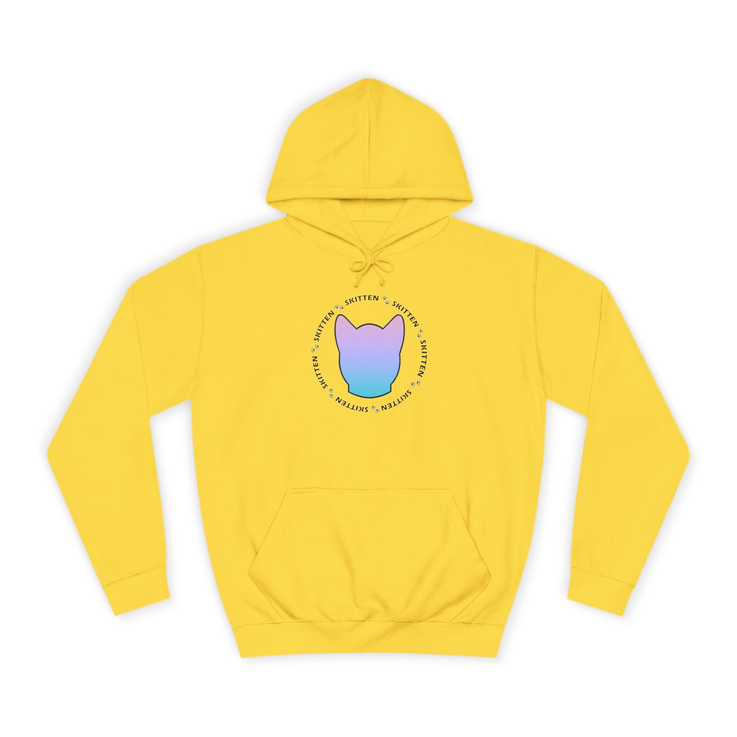 Skitten College Hoodie with Playful Cat Design - Comfortable & Stylish for Students