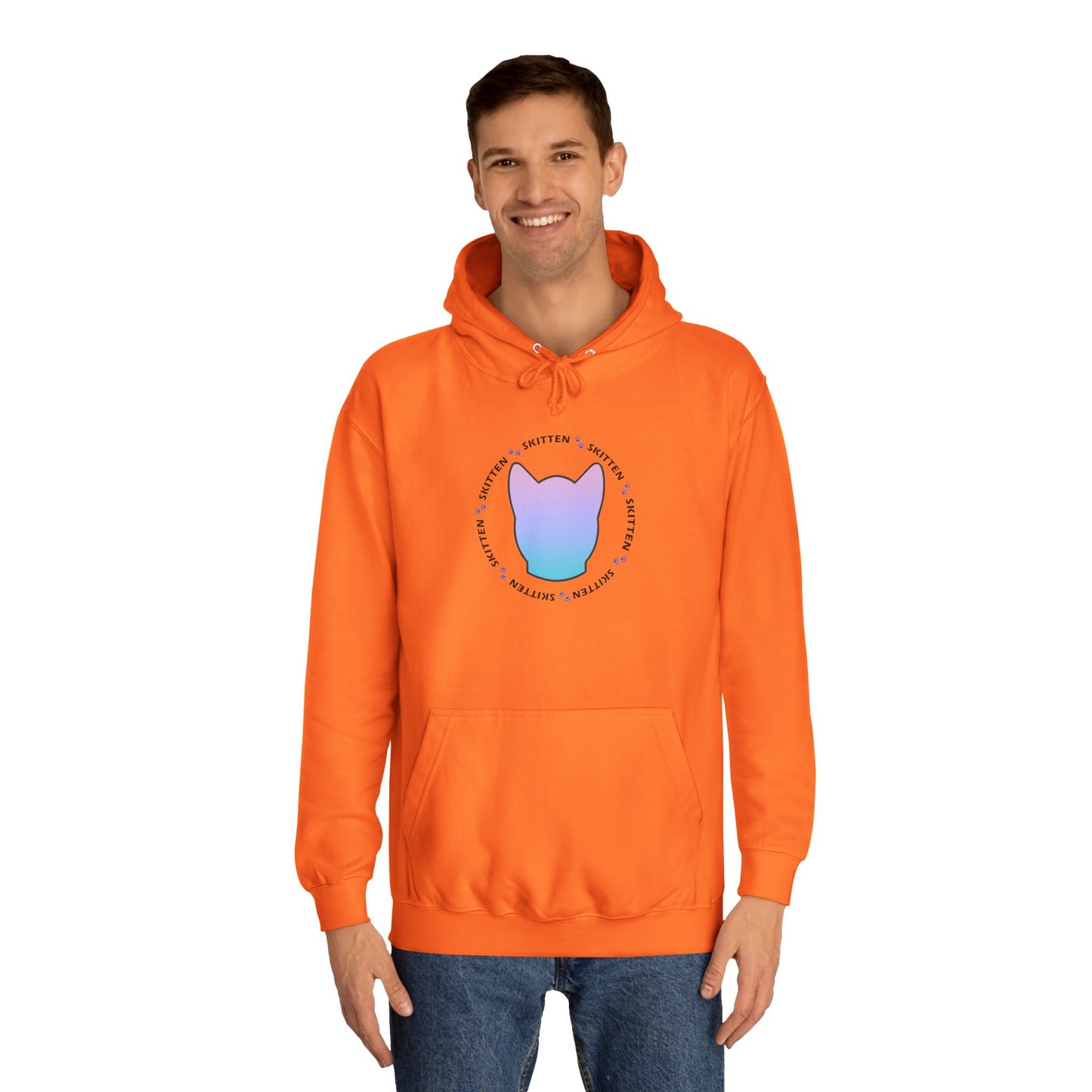 Skitten College Hoodie with Playful Cat Design - Comfortable & Stylish for Students