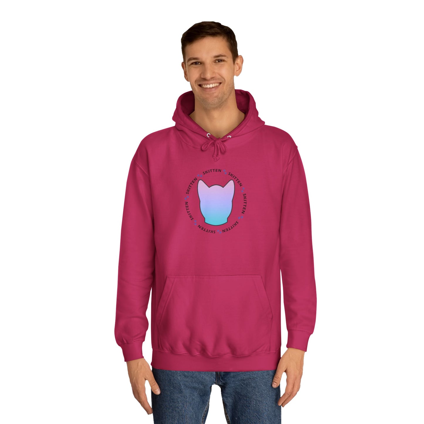 Skitten College Hoodie with Playful Cat Design - Comfortable & Stylish for Students