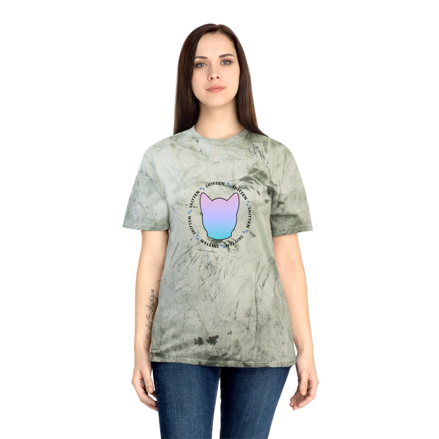 Skitten Unisex Color Blast T-Shirt - Trendy Graphic Tee for Cat Lovers