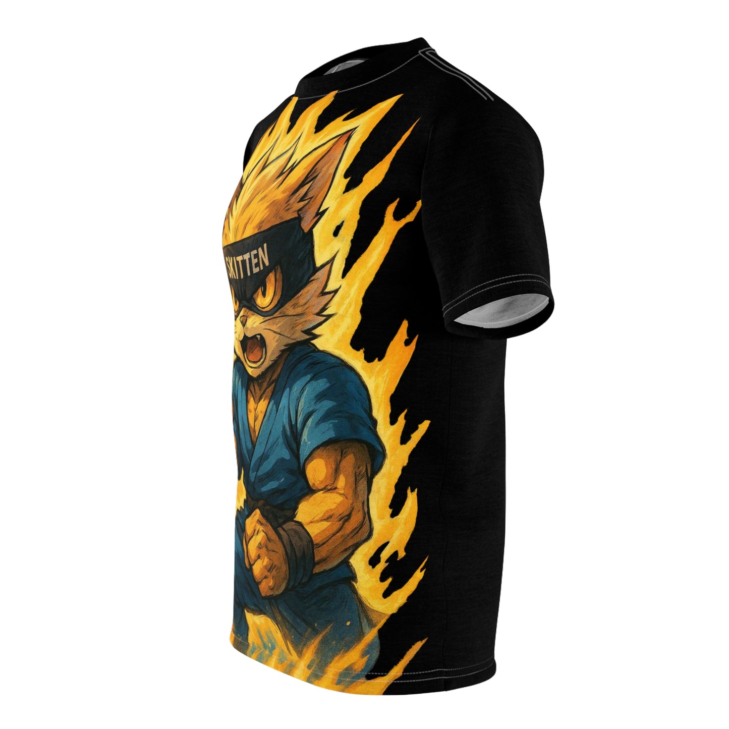 Super Skitten Graphic Tee - Creator Design | Unisex Cut & Sew T-Shirt, Grey