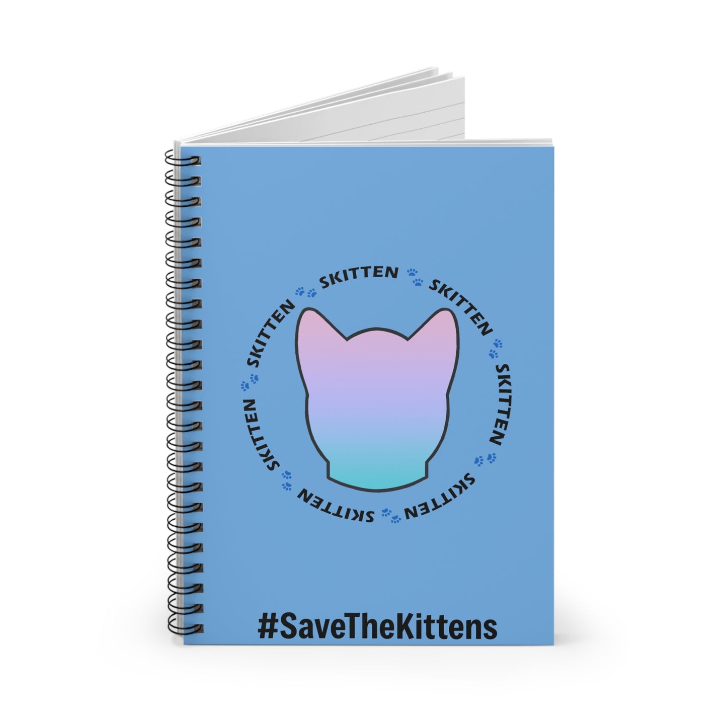 Skitten Cute Cat Spiral Notebook - Save The Kittens