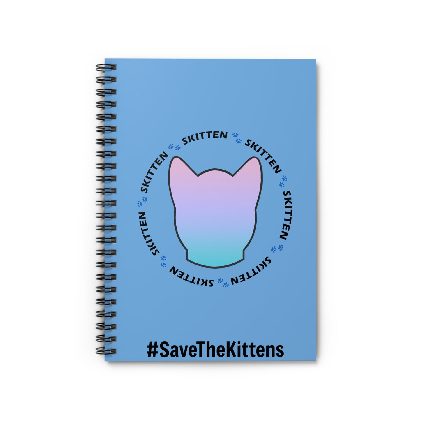 Skitten Cute Cat Spiral Notebook - Save The Kittens