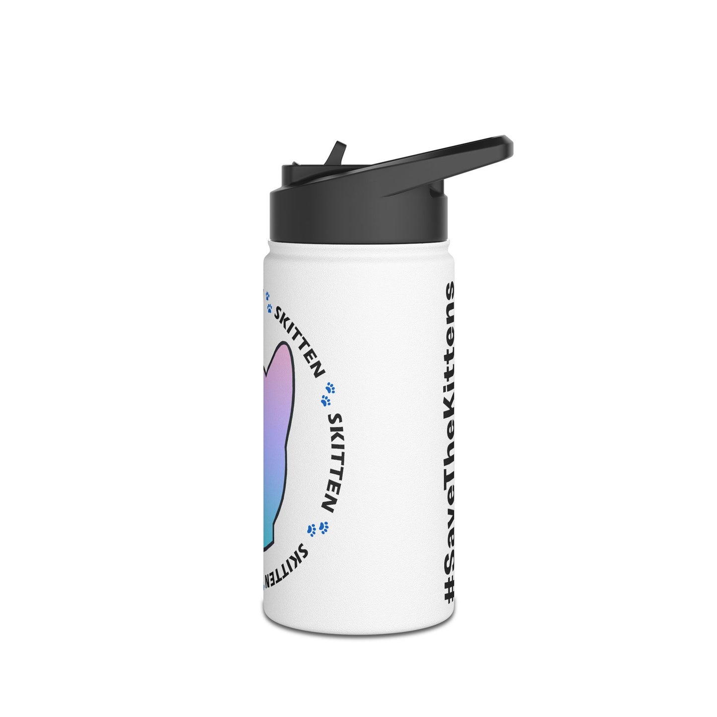 Skitten  Cute Cat Lover Stainless Steel Water Bottle - #SaveTheKittens & Skitten Design