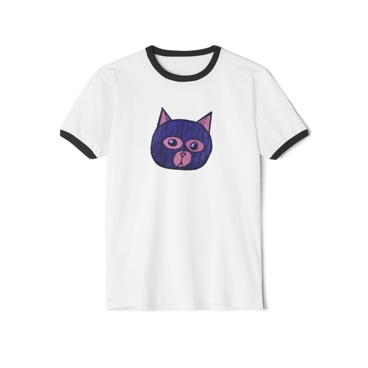Kid Skitten, Unisex Cotton Ringer T-Shirt - Creator Design - Casual Style for Cat Lovers