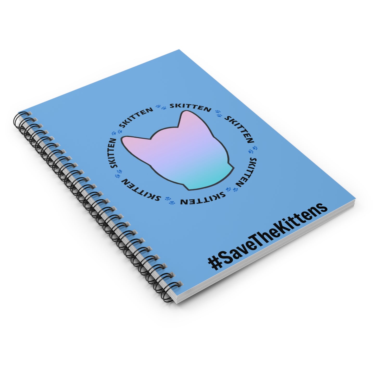 Skitten Cute Cat Spiral Notebook - Save The Kittens