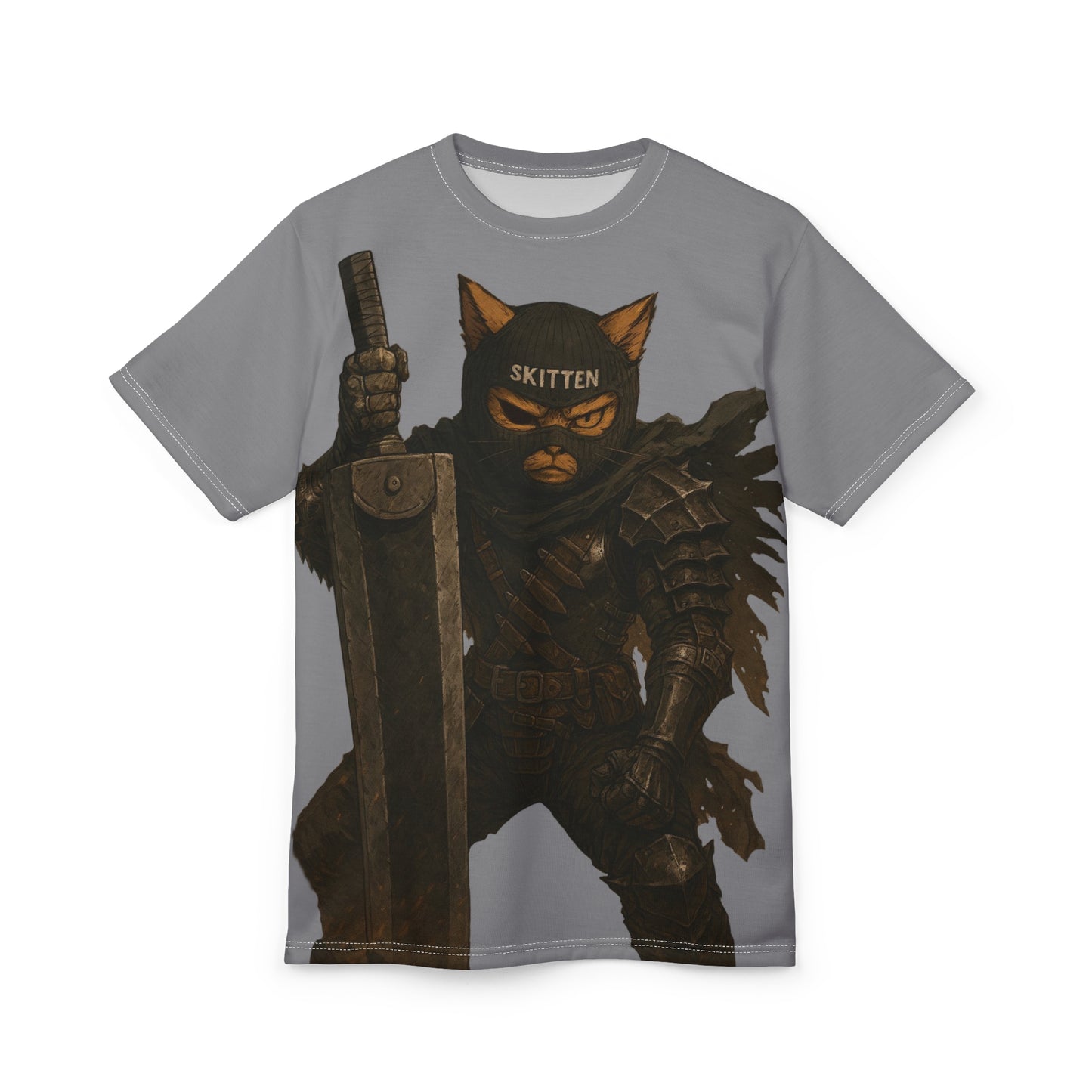 Lord of Sols Skitten Graphic Tee - Creator Design | Unisex Cut & Sew T-Shirt, Grey