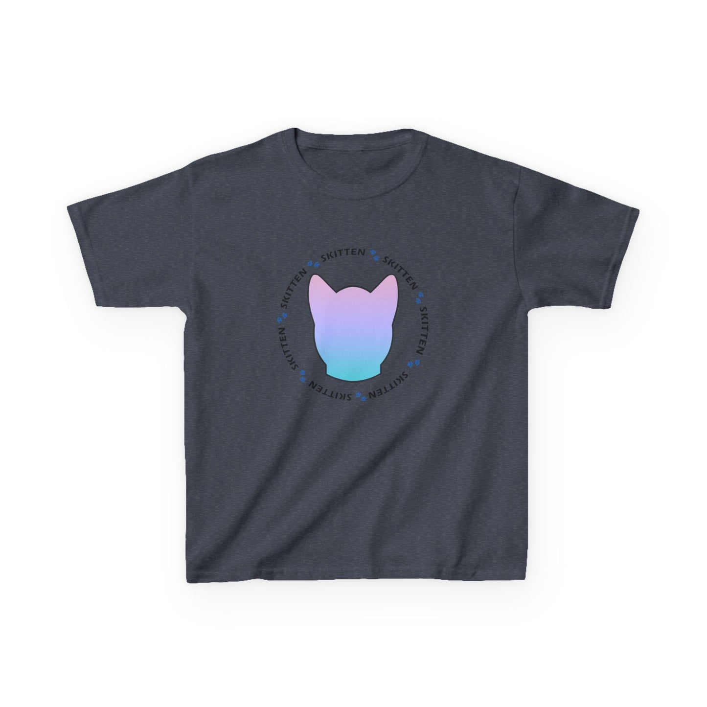Skitten Cute Skitten Kids Tee - Trendy Cotton T-Shirt for Young Cat Lovers