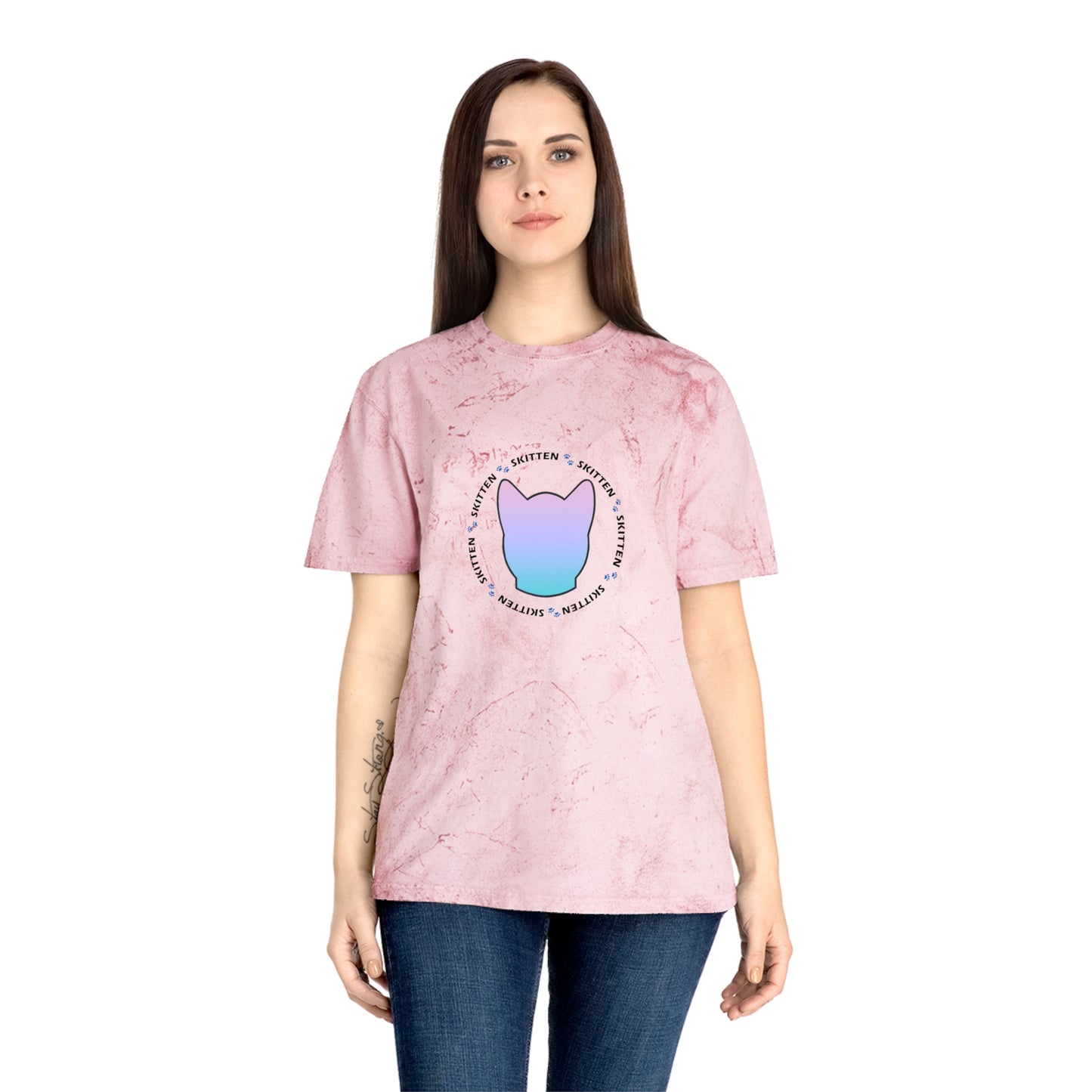 Skitten Unisex Color Blast T-Shirt - Trendy Graphic Tee for Cat Lovers