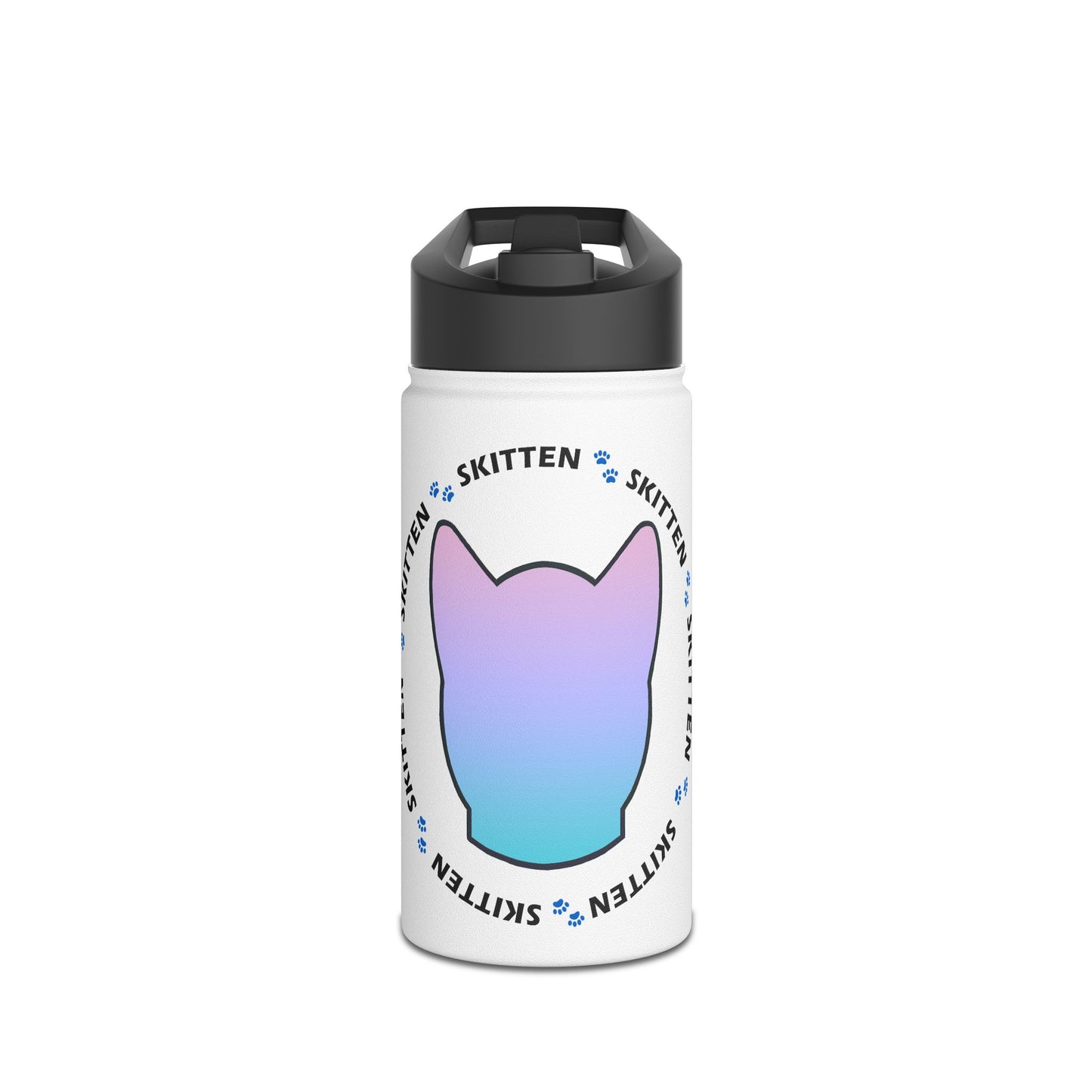 Skitten  Cute Cat Lover Stainless Steel Water Bottle - #SaveTheKittens & Skitten Design