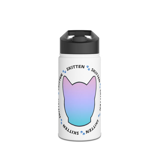 Skitten  Cute Cat Lover Stainless Steel Water Bottle - #SaveTheKittens & Skitten Design