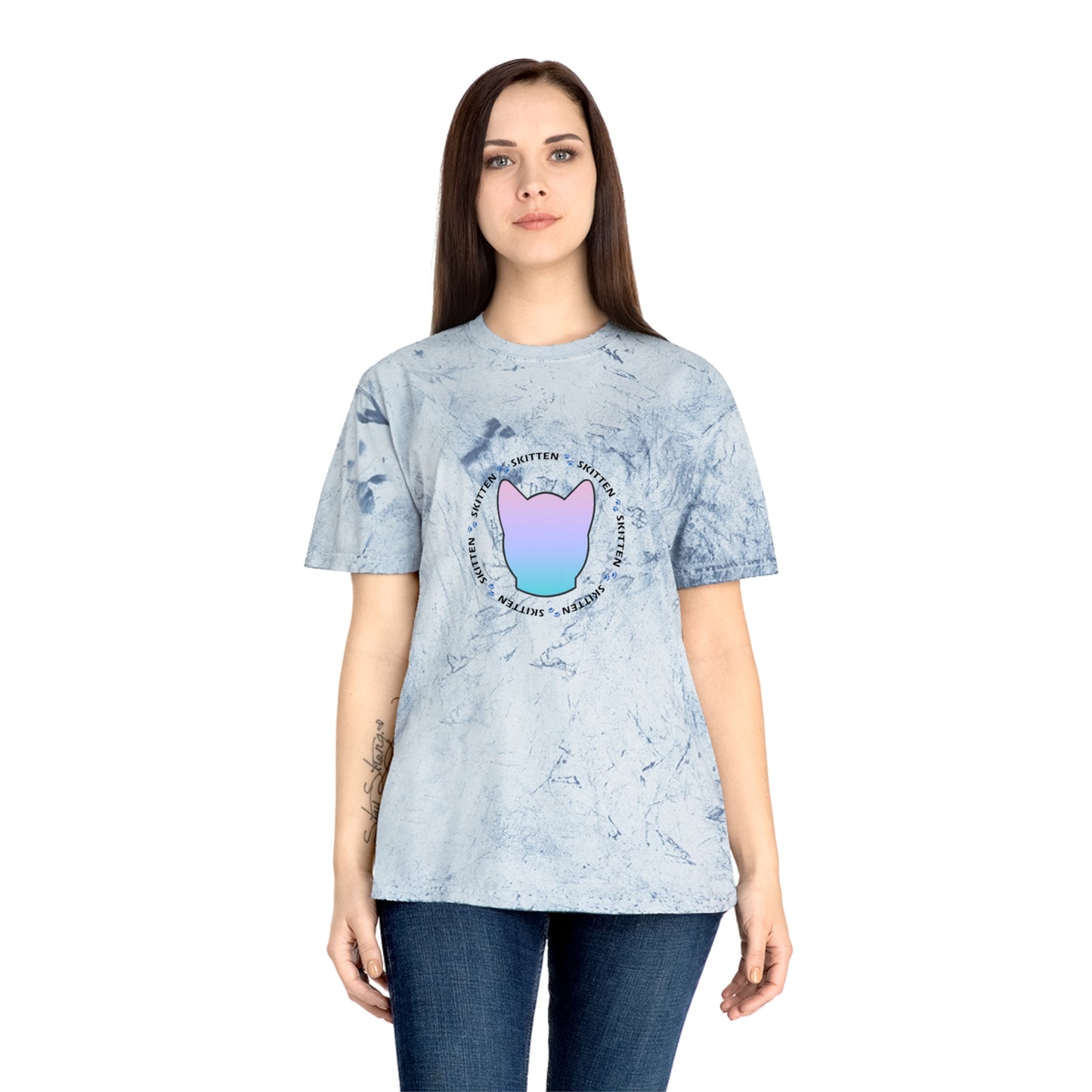 Skitten Unisex Color Blast T-Shirt - Trendy Graphic Tee for Cat Lovers