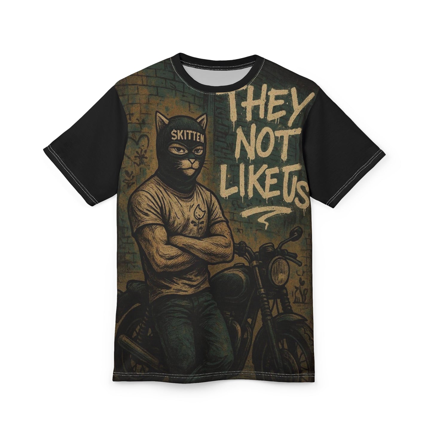 Skitten Graphic Tee - Creator Design | Unisex Cut & Sew T-Shirt -- They Are Not Like Us