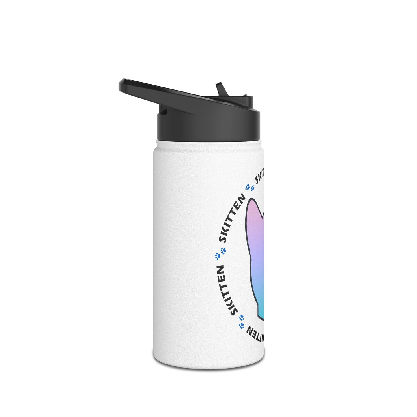 Skitten  Cute Cat Lover Stainless Steel Water Bottle - #SaveTheKittens & Skitten Design