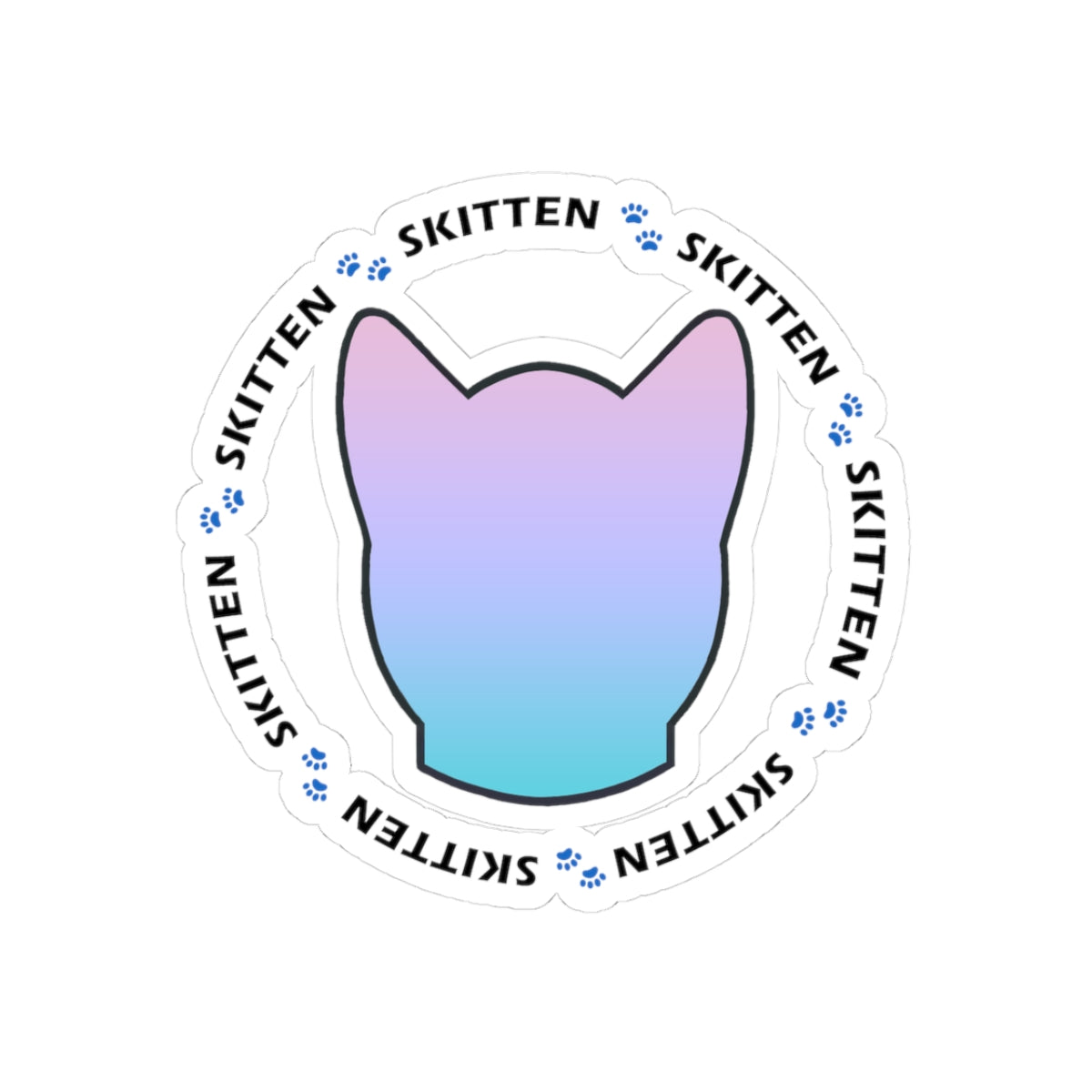 Colorful Skitten Kiss-Cut Stickers - Perfect for Cat Lovers & Stylish Decor