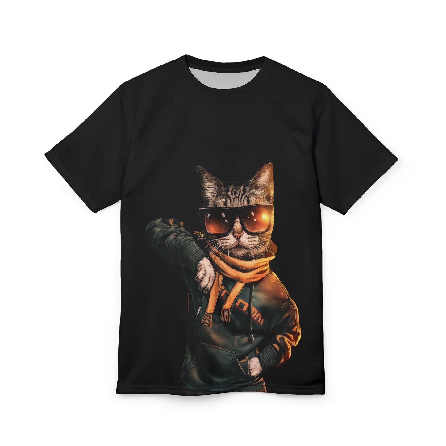 Sunglasses Skitten Graphic Tee - Creator Design | Unisex Cut & Sew T-Shirt
