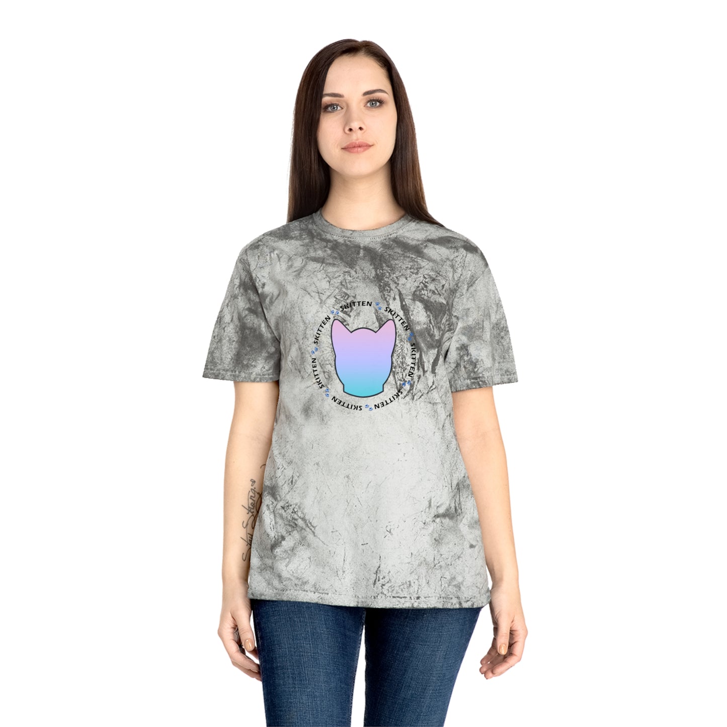 Skitten Unisex Color Blast T-Shirt - Trendy Graphic Tee for Cat Lovers