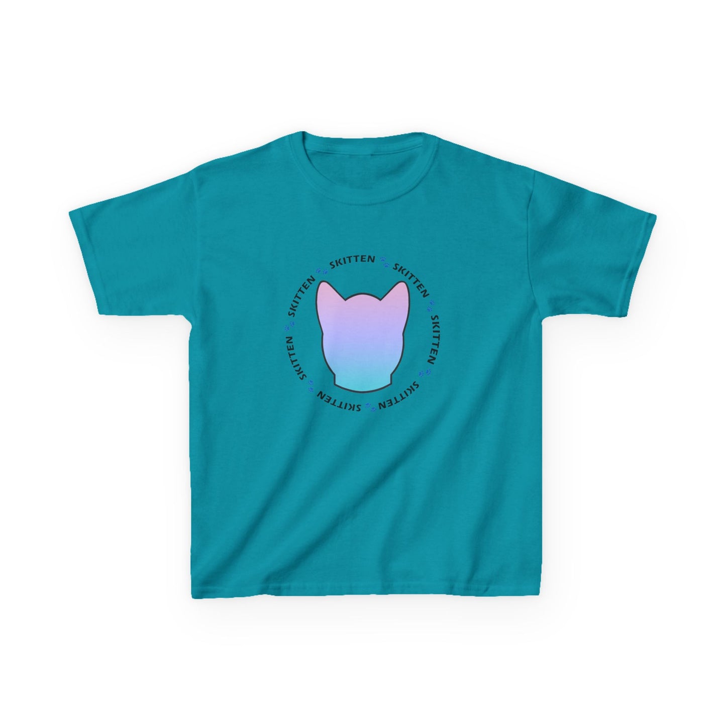 Skitten Cute Skitten Kids Tee - Trendy Cotton T-Shirt for Young Cat Lovers