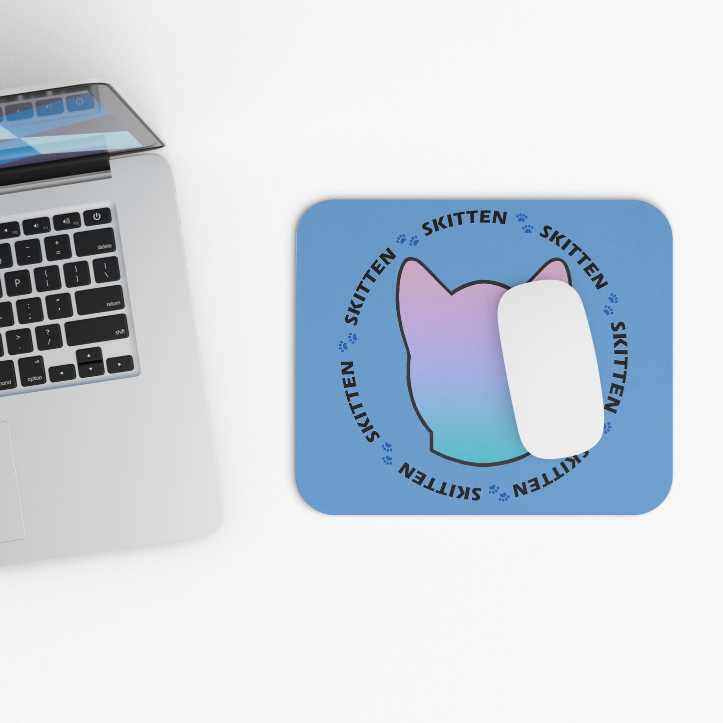 Skitten Cat Mouse Pad - Pastel Cat Design, Perfect for Cat Lovers