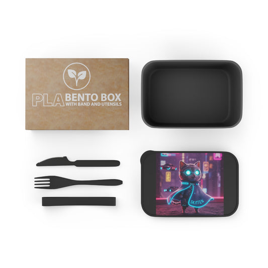 Cute Cat Skitten - Creator Design - Themed Bento Box with Utensils