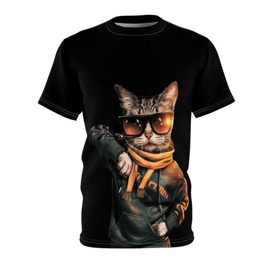 Sunglasses Skitten Graphic Tee - Creator Design | Unisex Cut & Sew T-Shirt