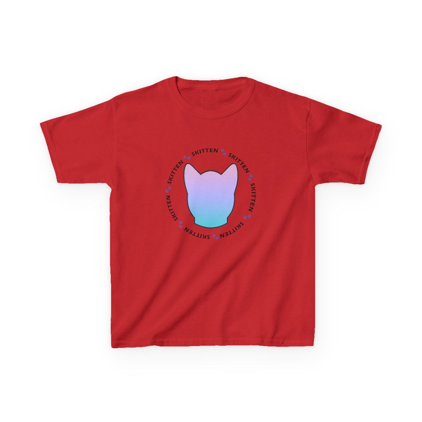 Skitten Cute Skitten Kids Tee - Trendy Cotton T-Shirt for Young Cat Lovers
