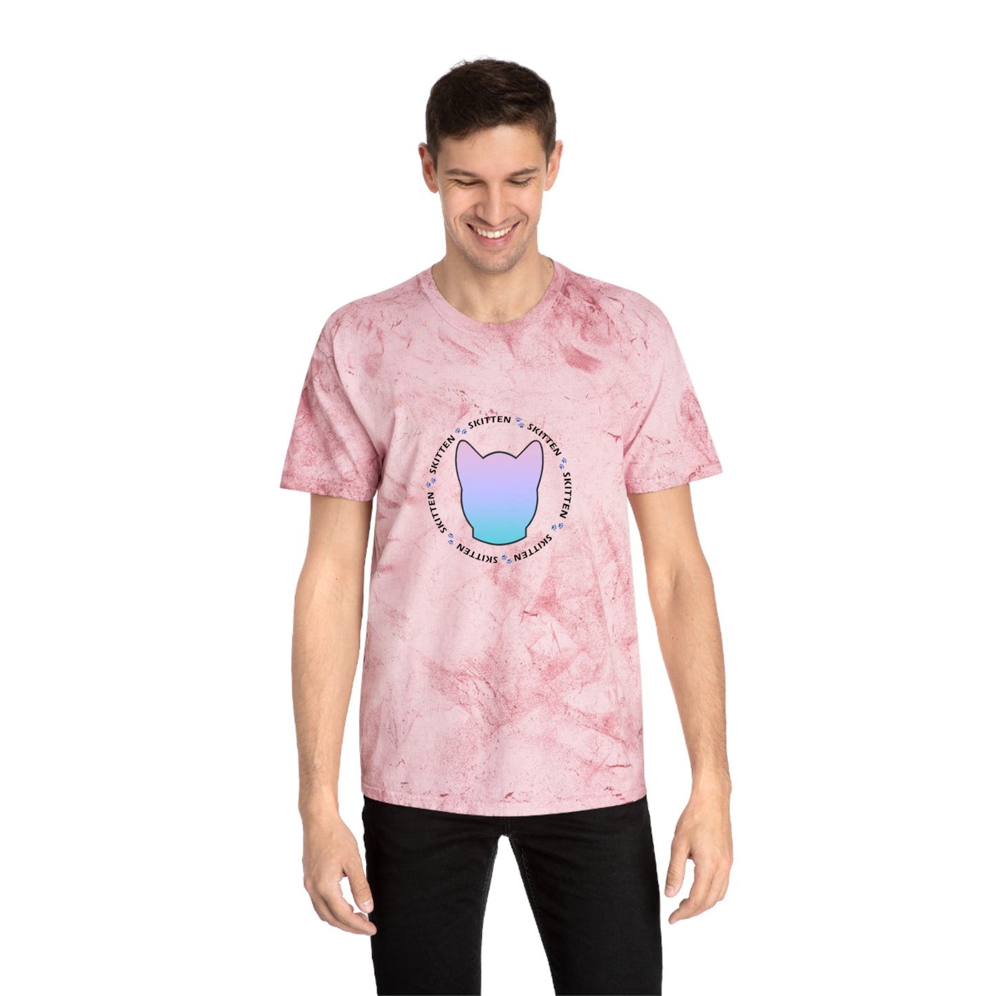 Skitten Unisex Color Blast T-Shirt - Trendy Graphic Tee for Cat Lovers