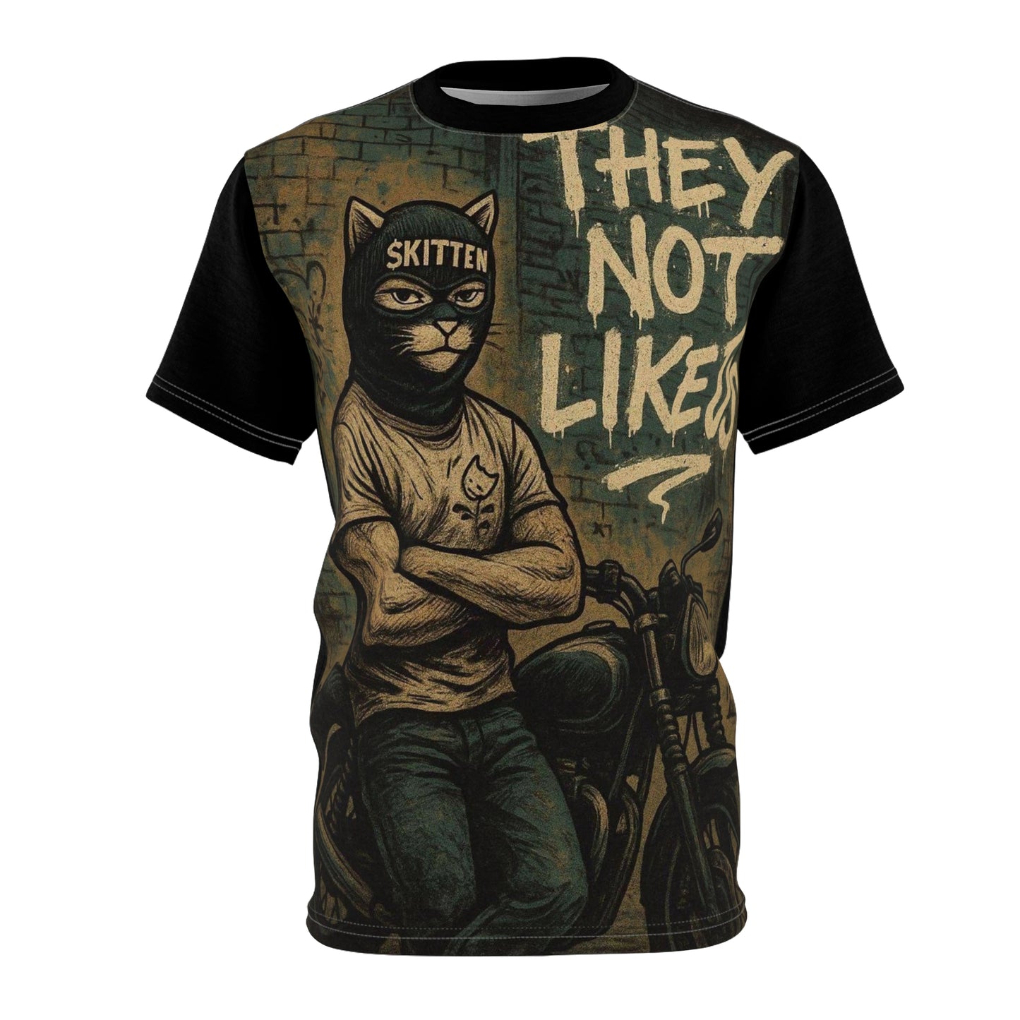 Skitten Graphic Tee - Creator Design | Unisex Cut & Sew T-Shirt -- They Are Not Like Us