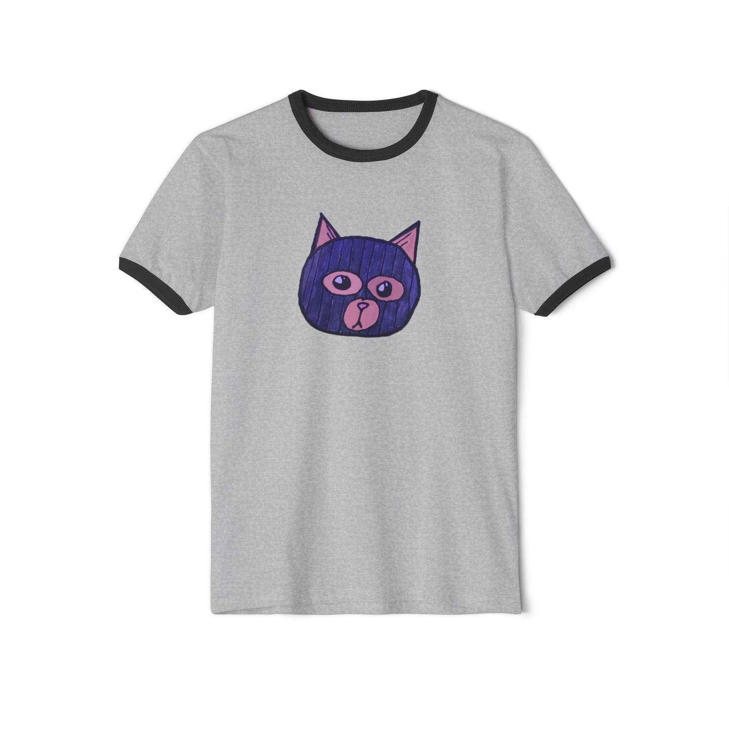 Kid Skitten, Unisex Cotton Ringer T-Shirt - Creator Design - Casual Style for Cat Lovers