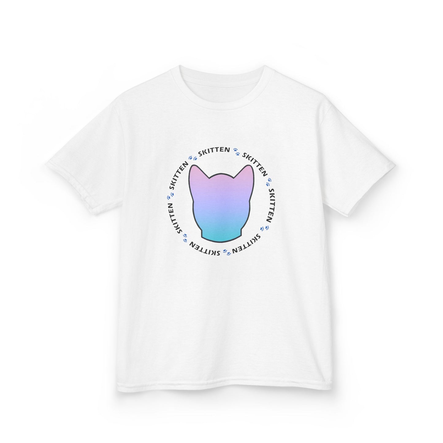 Skitten Cute Skitten Kids Tee - Trendy Cotton T-Shirt for Young Cat Lovers