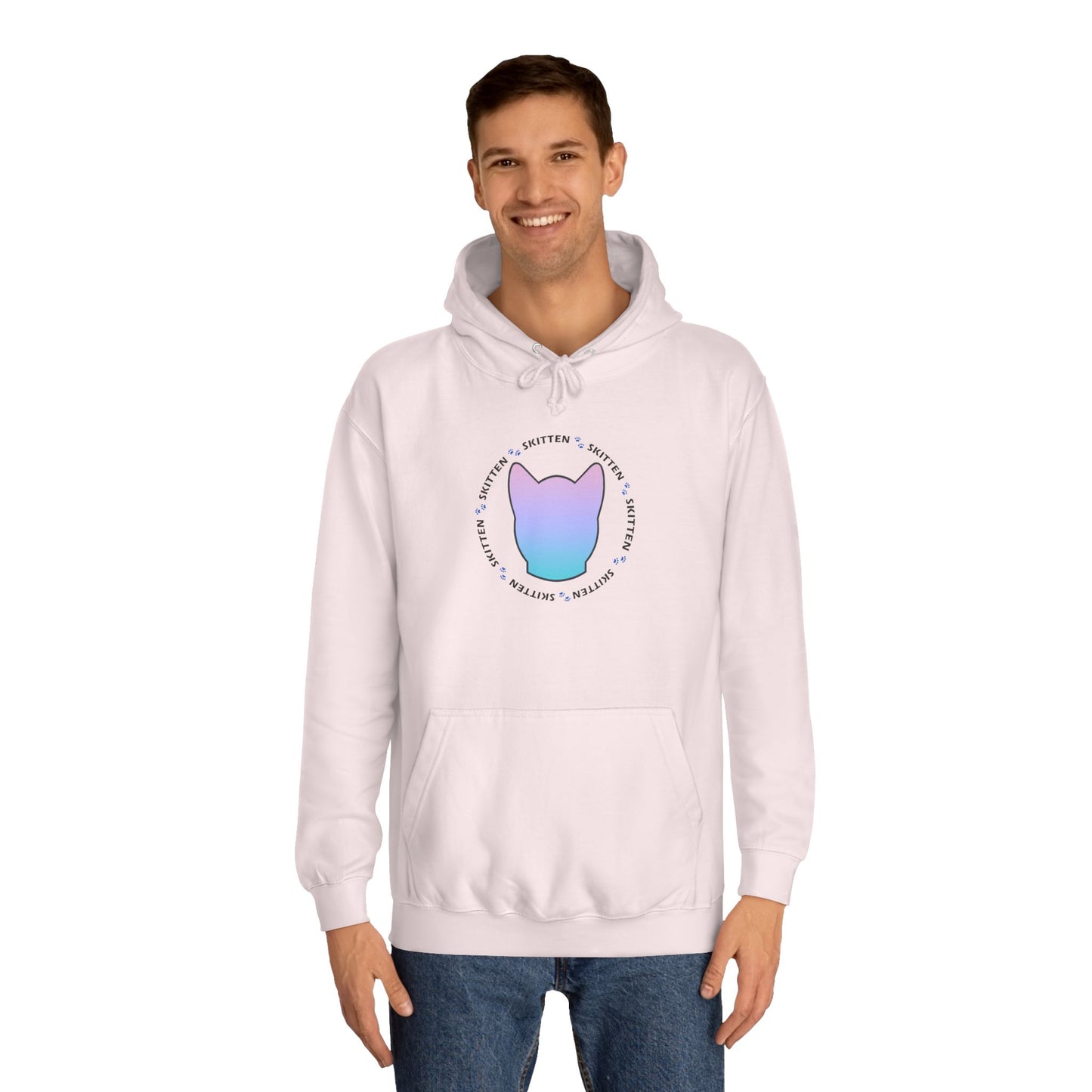 Skitten College Hoodie with Playful Cat Design - Comfortable & Stylish for Students