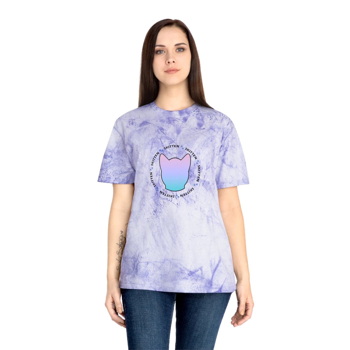 Skitten Unisex Color Blast T-Shirt - Trendy Graphic Tee for Cat Lovers
