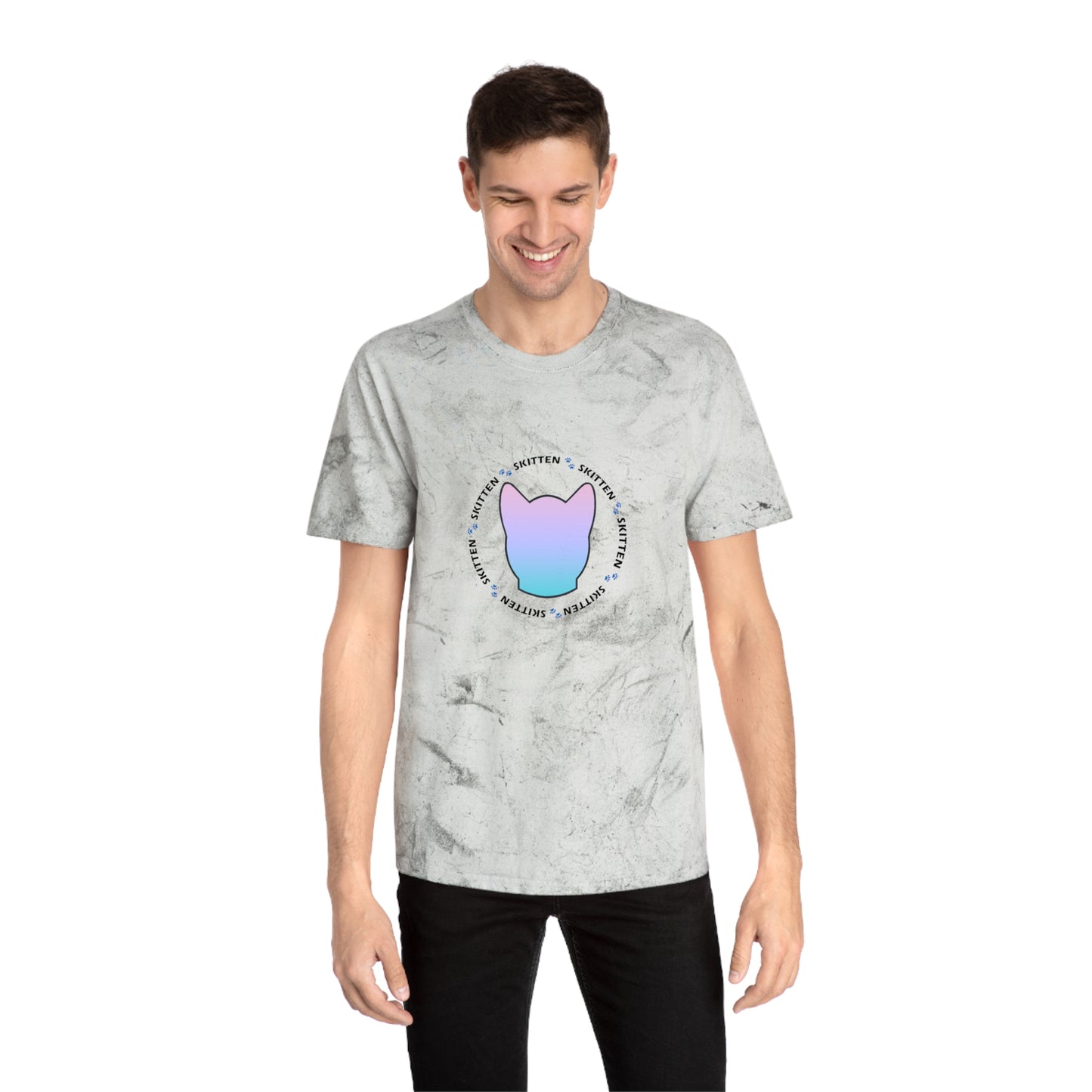 Skitten Unisex Color Blast T-Shirt - Trendy Graphic Tee for Cat Lovers