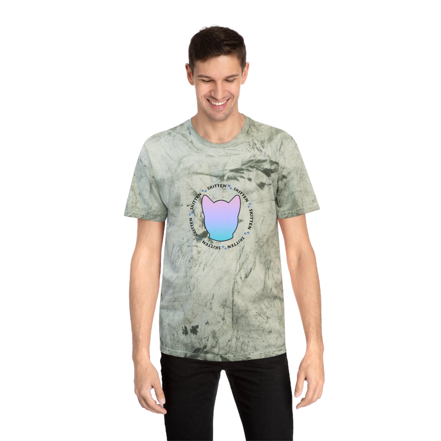 Skitten Unisex Color Blast T-Shirt - Trendy Graphic Tee for Cat Lovers