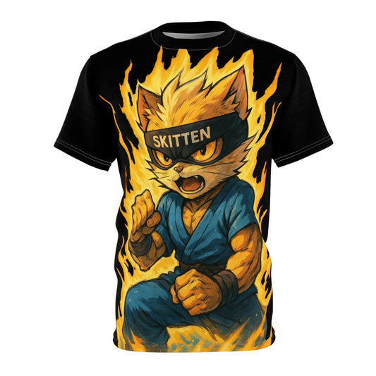 Super Skitten Graphic Tee - Creator Design | Unisex Cut & Sew T-Shirt, Grey