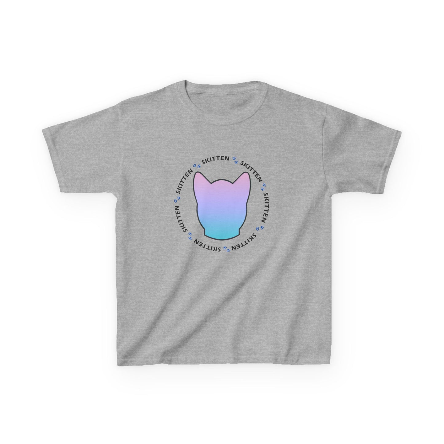 Skitten Cute Skitten Kids Tee - Trendy Cotton T-Shirt for Young Cat Lovers