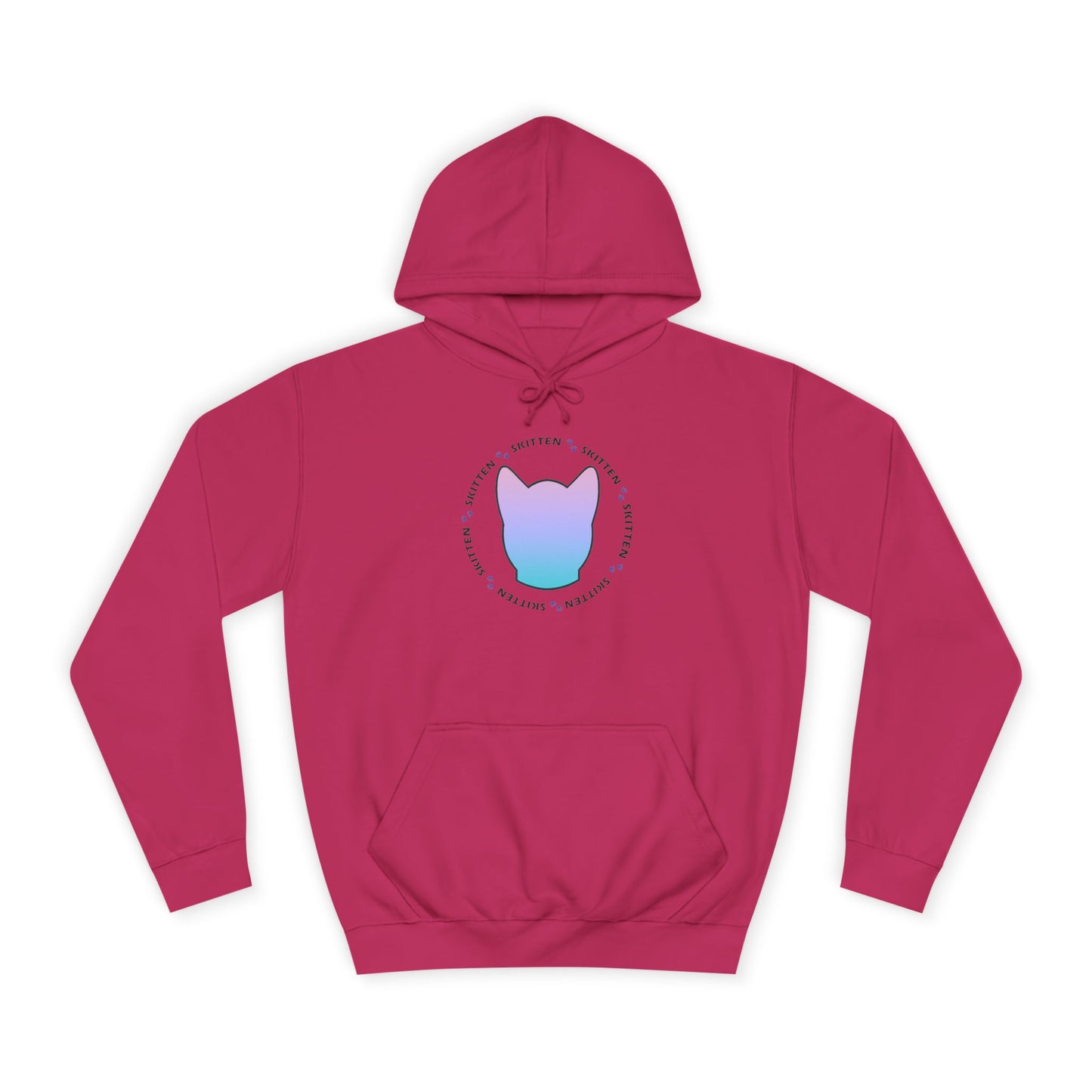 Skitten College Hoodie with Playful Cat Design - Comfortable & Stylish for Students